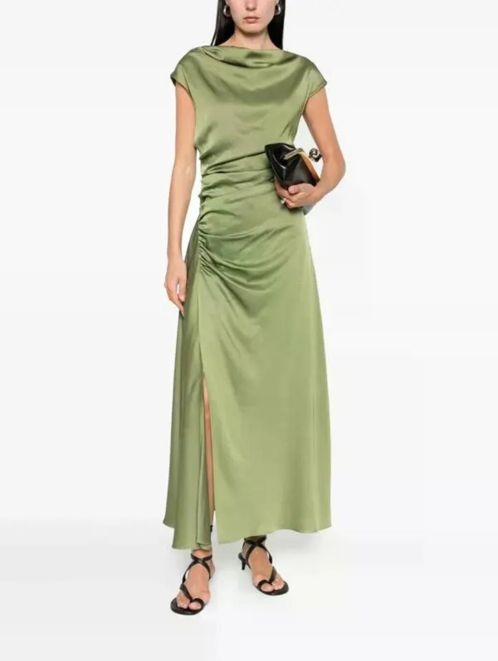 SIMKHAI Burke draped satin midi dress